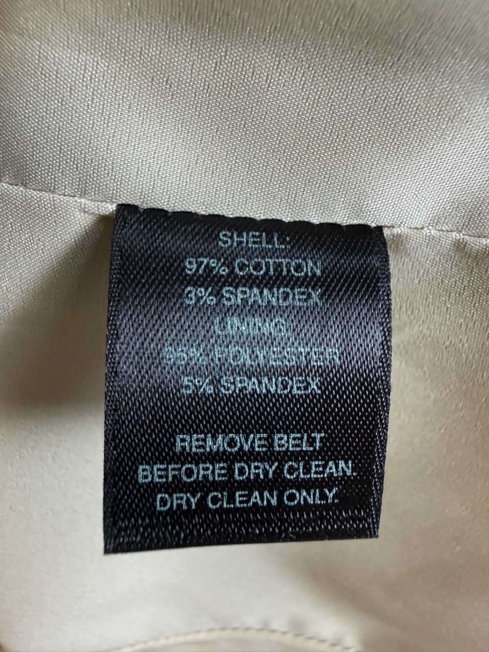 WHBM Tan Safari Sheath Dress Size 6 Cap Sleeve Belted Career Office - Picture 10 of 12